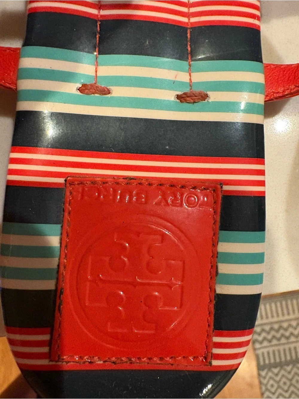 EUC Tory Burch Patent Leather Strappy Sandals